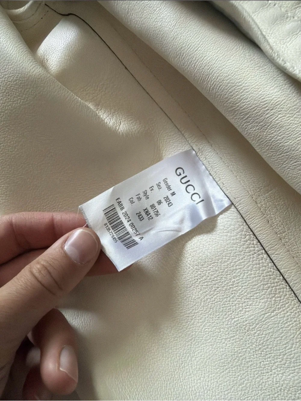 Gucci leather bomber